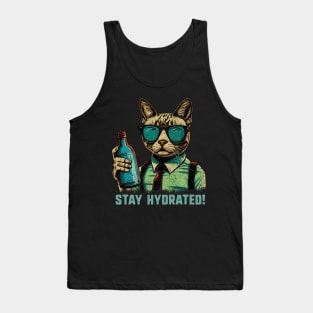 Drink Water Stay Hydrated Cat Tank Top